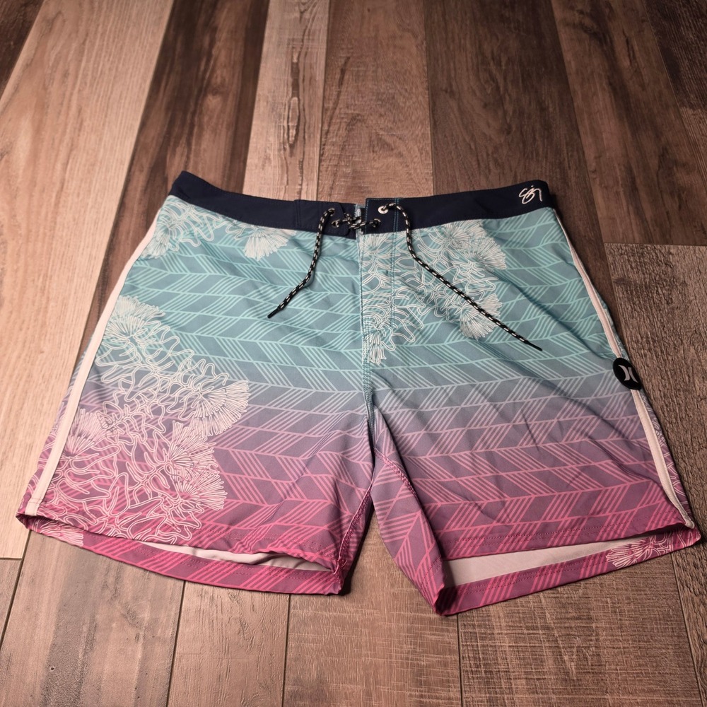 Hurley Phantom Gradient Tropical Boardshorts Surf Shorts Size 34